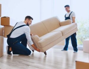 Sofa Moving by moving company workers