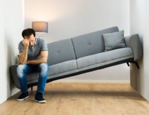 Lack of space sofa moving