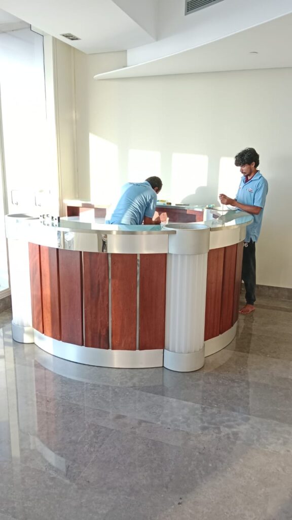 Office Reception Desk Moving in Dubai by Blue Box Movers